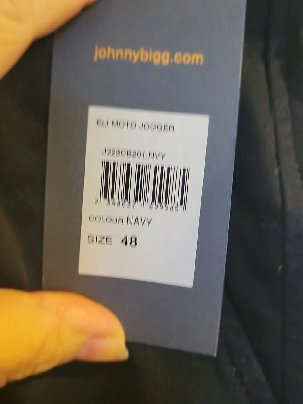 Men's Johnny Bigg Pants in Navy Blue NWT 48 Waist.